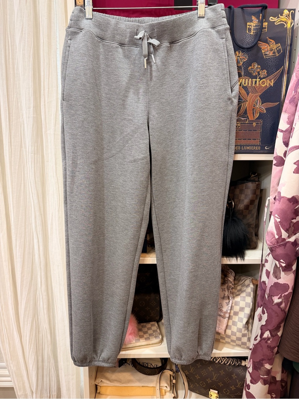 SPANX AirEssentials Jogger Pants Light Grey Heather Large